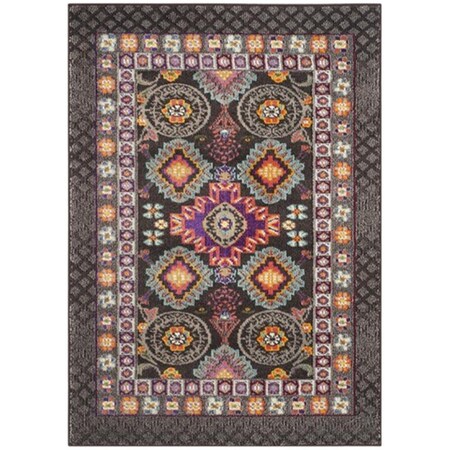 Safavieh Monaco Power Loomed Rectangle Rug- Brown - Multi- 4 x 5 ft. 7 in. MNC240B-4